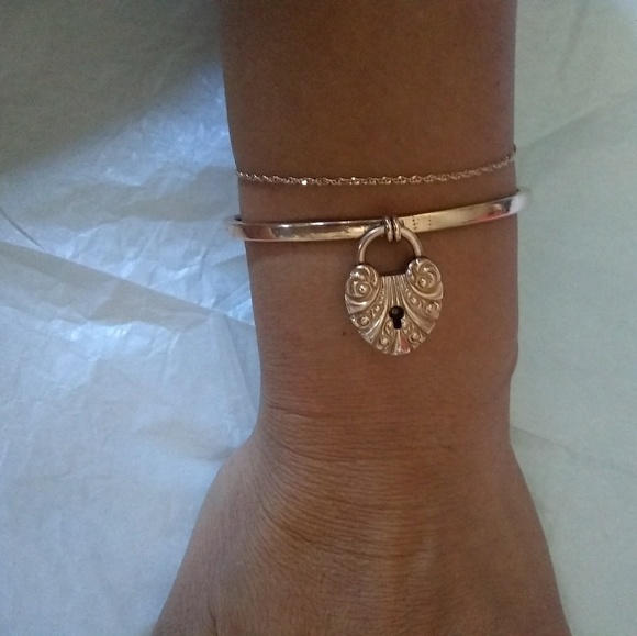 ☆SOLD☆ANTIQUE HEART PADLOCK BRACELET & KEY RARE! - Picture 5 of 5